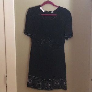 Vintage beaded petite dress